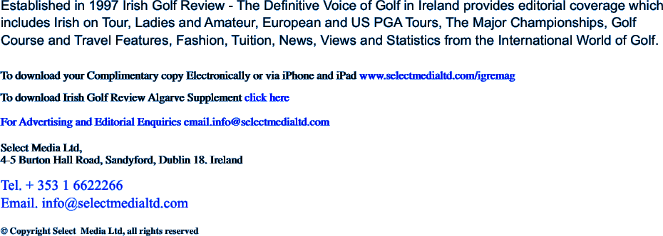 Established in 1997 Irish Golf